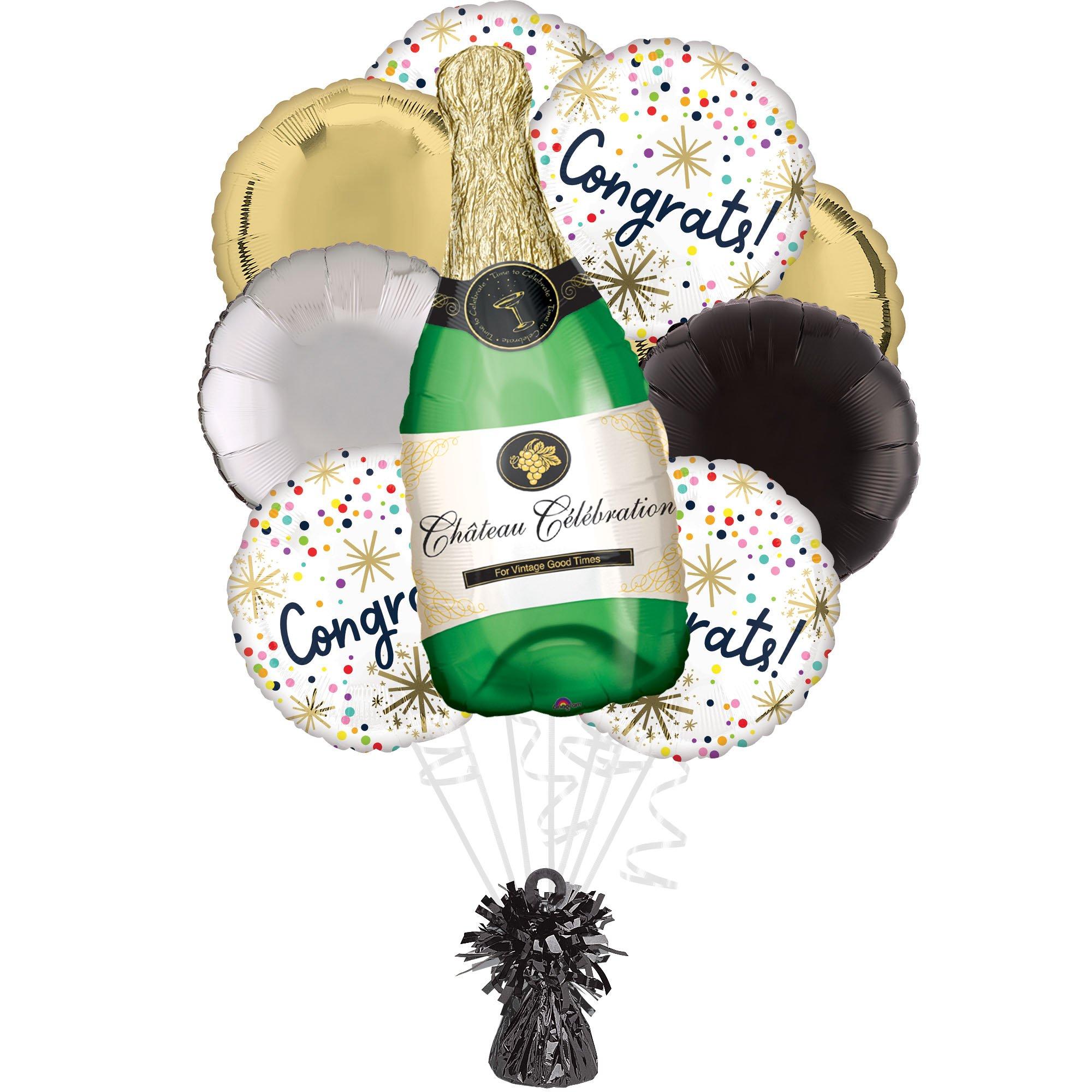 Bubbly Wine Congrats Foil Balloon Bouquet